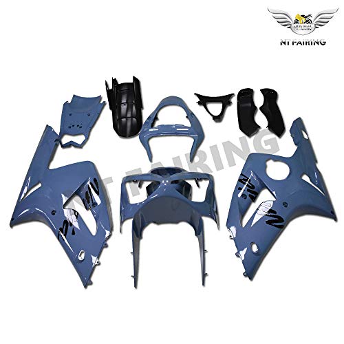 New Glossy Grey Fairing Fit for Kawasaki Ninja 2003 2004 ZX6R 636 ZX-6R Injection Mold ABS Plastics Aftermarket Bodywork Bodyframe 03 04