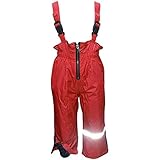 sehr hochwertige, warme - Regenhose / Matschhose / Skihose / Latzhose __ Farbe: rot ______ Größe: 80
