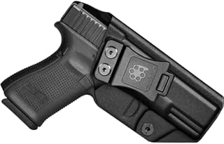 Amberide IWB KYDEX Holster Fit: Glock 19 19X 23 32 45 (Gen 1-5) Pistol | Inside Waistband | Adjustable Cant | US KYDEX Made (Black, Right Hand Draw (IWB))