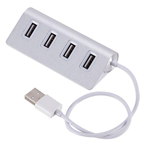 Guwa affordable 4 Port USB 2.0 Multi HUB Splitter Aluminum Adapter High Speed For PC LOT TF(None 01)