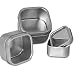 24ea - 12 Oz Square Window Steel Tin Can - Pkg | Width: 3 1/2