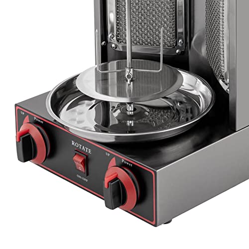 Dönergrill Gas Kebab Machine, Elektrische LPG Kebab Maschine Vertical Gyrosgrill Grillofen Mit Temperatureinstellschalter 3000W 220V – Bild 5