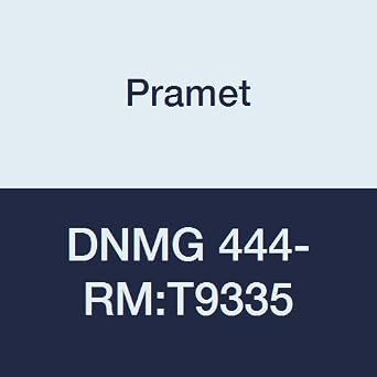 DNMG 444-RMT9335 Carbide Steel P30 Indexable Turning Insert, Negative, Semi Roughing-Roughing 0.063" Radius, CVD, 55 Degree Diamond, Black Pack of 10