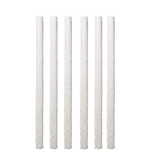 EVERMARKET INC Long Life Fiberglass Replacement Wicks for Oil Lamps and Candles Wine Bottle Wicks for Tiki Torch, 0.5'' by 14'' (6 Pack)