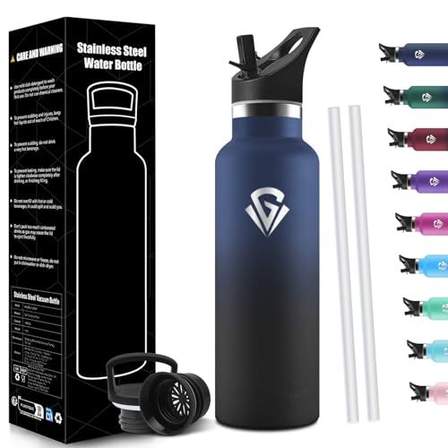 HoneyHolly Botella Termica 750 ML, Termo Sin BPA, Botella de Agua Acero Inoxidable, Aislamiento Al Vacío de Doble Pared, Termo, Acero Inoxidable 18/8, Cantimplora para Adultos, Deporte, Oficina, Yoga