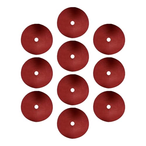MotiveTech Paquete de 10 Anillos para Mantillo de árboles, Tela Antimaleza con Orificio de 7 Cm, Cubierta Vegetal Gruesa, Transpirable Y No Tejida, Rojo