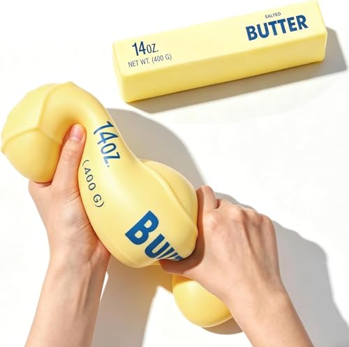 10in Giant Butter Squishy Jumbo Big Butters 14oz Squeeze Stress Balls Large Butter Stick Stress Relief Slow Rising Fun for Anxiety Relief Party Favors(1 PCS)