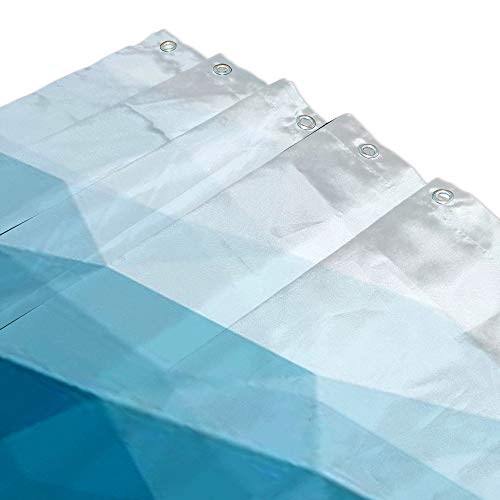 Rideau de douche CHEHONG en polyester imperméable motif triangle géométrique 150x180cm - 4