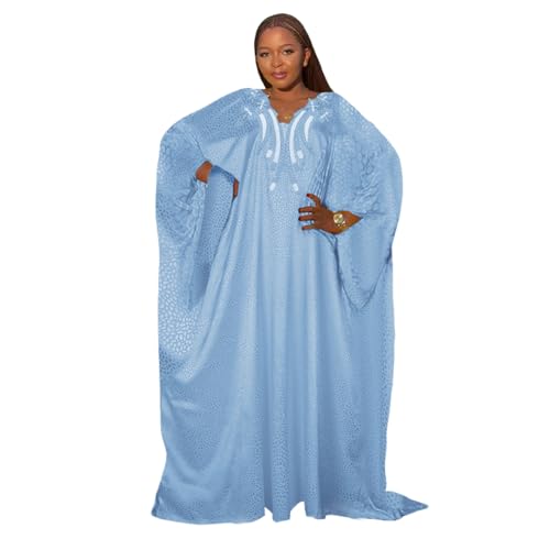 Image of HD African Dresses for Women Fashion Beading Rhinestone Kaftan Maxi Dress