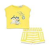short rayas outfit  Mayoral Conjunto short rayas bebe niña modelo 1229