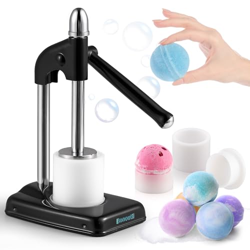 Bonoutil Bath Bomb Press Machine-Easy Press Manual Bath Bomb Machine with 6cm Mold Kit DIY Soap Making for Adults Beginners