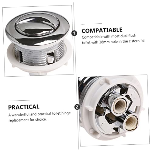 Hemobllo Botão De Plástico Com Descarga Dupla Kit De Reparo De Vaso Sanitário Botão De Descarga Dupl