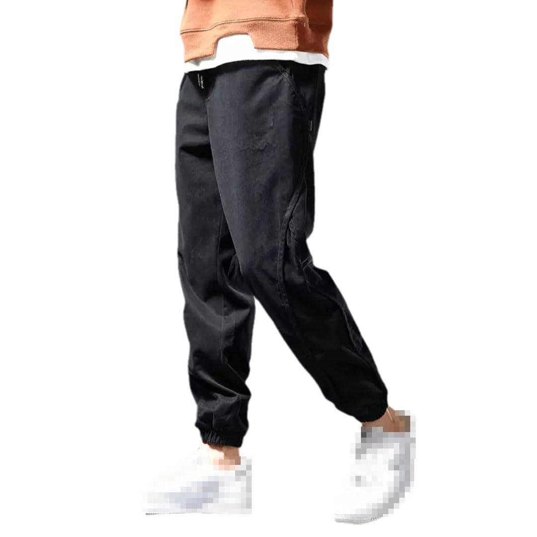 Vogrtcc Pantalones Pitillo Casuales para Hombre Pantalones Holgados con Cordón En La Cintura Elástica