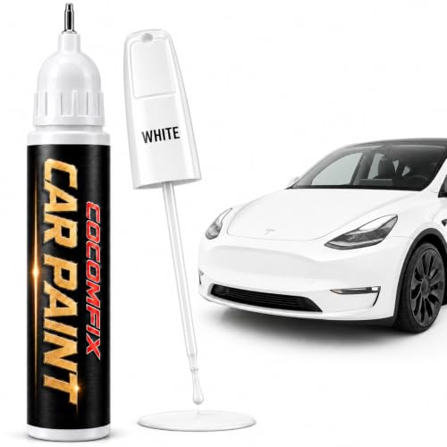 Image of cocomfix White Touch Up Paint Pen, Universal Automotive Scratch & Chip Repair Kit for Exterior Metal Surfaces