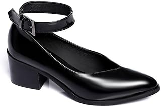 حذاء بكعب متوسط للنساء من مستر جو مقاس 42 - اسود