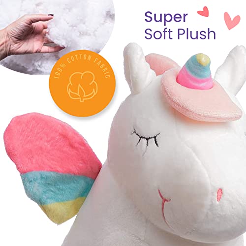 Pillow And Toast UNICORNPILLOWS Unicorn Stuffed Animal With Lights - Unicorn Gifts For Girls - Unicorns Plush Pillow, Huggable Gift For Girls With Led Magical Lights - Girls Toys thumb #2