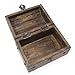 Nautical Cove Treasure Chest Keepsake and Decorative Wood Box (Medium 6.5x4.5x4.5) - Storage Box, Wooden Box with Hinged Lid, Rustic Storage, Pirate Storage Box, Vintage Wooden Chest