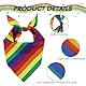Blatt Rainbow Temporäre Tattoo LGBTQ+ Pride Zubehör- Set mit Regenbogen-Band, Haarschmuck, Scrunchies Haargummi Groß,Gesichtsbemalung und mehr - 1 Regenbogen-Haarband, 3 Regenbogen-Schleifen