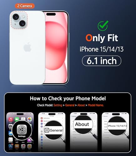 Image of FNTCASE for iPhone 15 Case Matte: iPhone 14 /13 Case Magnetic Phone Cases with Screen Protector Compatible with Magsafe Slim Anti Yellowing Rugged Protective Translucent Cell Cover (C-Pink)