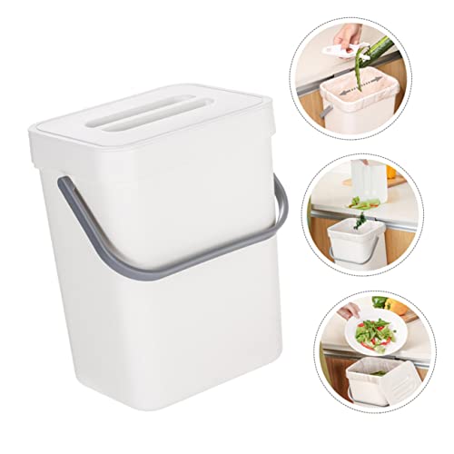 Bote de basura rectangular de pared con tapa Outanaya miniatura 4