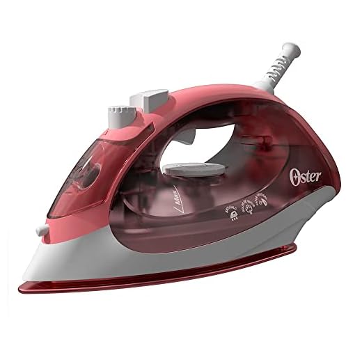 Ferro de Passar a Vapor Oster, Aeroceramic, Base Cerâmica, 110V, Vermelho, 1200W, GCSTBS5053
