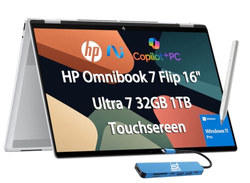 Image of HP OmniBook 7 Flip 16 inch 2-in-1 Laptop, Intel Ultra 7 258V, 32GB DDR5 1TB SSD
