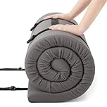 Jamdok Single Foam Mattress Topper For Camping Bed,Car Mattress,Sofa,Roll Up Floors Mat,Folding Sleep Pad,Portable,Gray(190X75X5cm)