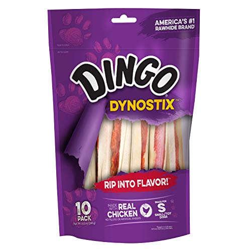 Dingo-DynoStix-10-Count-Rawhide-Sticks-For-Small-Dogs-Made-With-Real-Chicken-Pack-of-6 Dingo DynoStix 10 Count Rawhide Sticks For Small Dogs Made With Real Chicken Pack of 6