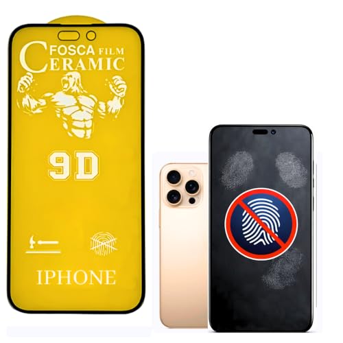 Película Cerâmica Fosca 9D Iphone X/11/12/13/14/15/16e PRO MAX Proteção Total,Anti-Riscos e Não Fica Marca de Dedo Na Tela (13/13 PRO / 14 / 16E)