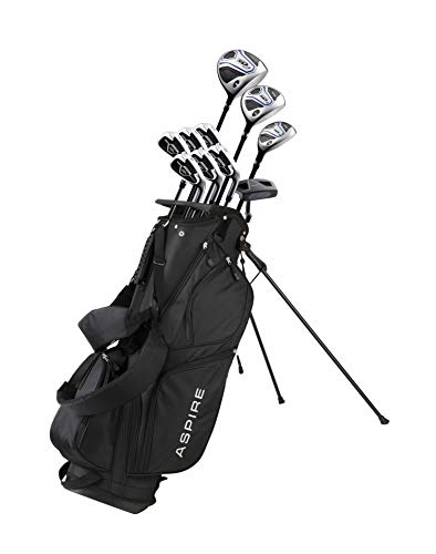 Aspire XD1 Men's Complete Golf Clubs Package Set Includes Titanium Driver, S.S. Fairway