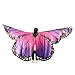 Produktbild WOZOW Damen Schmetterling Schmetterlingsflügel Kostüm Karneval Fasching Faschingkostüme Poncho Schal Tuch Umhang für Party Cosplay (heißes rosa lila)