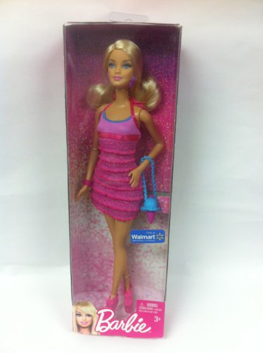 Muñeca Barbie Reality con vestido rosa miniatura 1