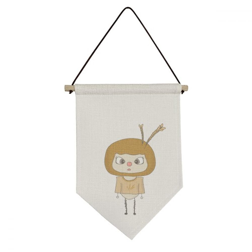 Drapeau en toile suspendu déco murale chambre blé jaune - 4