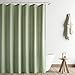 Naturoom Sage Green Shower Curtain, Neutral Linen Boho Farmhouse Rustic Vintage Country Spring Summer Themed Bath Decor Weighted Fabric Green Minimalist Cloth Shower Curtains for Bathroom, 72Wx72H