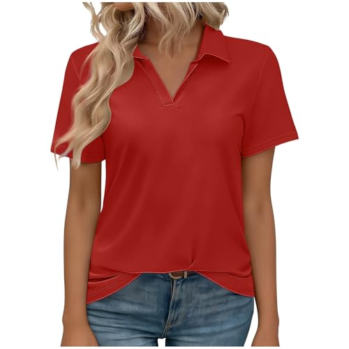 Golf Shirts for Women Business Casual Lapel Collared Work Tops