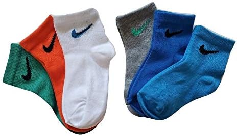 Amazon.com: Nike Young Athletes 6 pares de calcetines ligeros de cuarto de  tamaño 5-6 (zapatos de niño talla 10c-13c), multicolor : Ropa, Zapatos y  Joyería