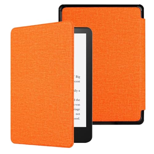 CIAOYE Compatible with 6 Kindle Paperwhite Case (5th/6th/7th Generation 2012-2016) Slim Hard Plastic Protective Cover with Smart Auto Wake/Sleep for Old 6 inch Kindle Paperwhite E-Reader Orange