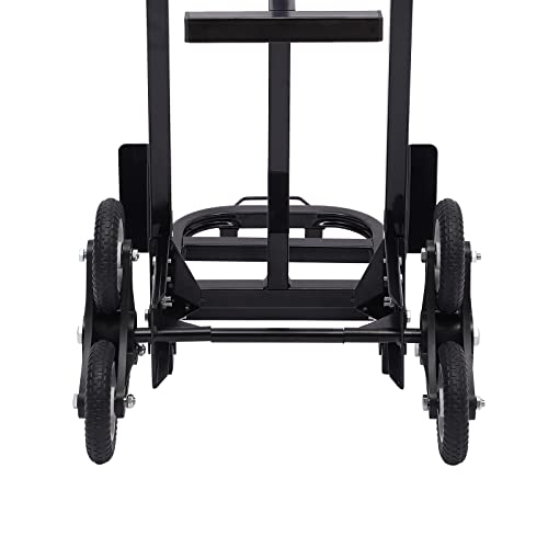 Carretilla escalera 460 lbs con 6 ruedas y asa telescópica miniatura 7