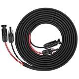 Geosiry - Cable de extensión de panel solar (6,1 m, 12 AWG, cable de extensión solar con conectores hembra y macho, cable solar para paneles solares, controladores de carga (12 AWG, 6 m)