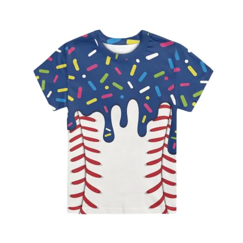 Image of Renewold Kids Novelty T-Shirt for Girls Boys Short Sleeve Crewneck Summer Tee Soft Breathable Graphic Shirt for Age 2-16