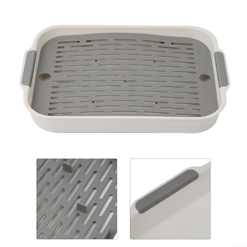 Bandeja de arena resistente para mascotas para mantener un ambiente fresco para animales pequeños (C)