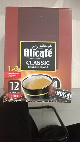 Image of Alicafe Classic 3-in-1 Instant Coffee 240 grams (12 Sachets, 20 grams Each) - Rich Aroma, Convenient Premix Blend, Medium Roast (Pack of 2)