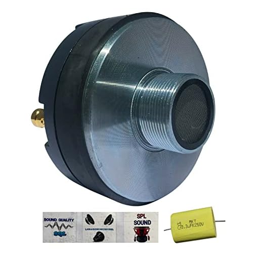 MASTER AUDIO 1 DRIVER DR7 DR 7 a compressione tweeter 200 watt rms 400 watt max filettatura da 3,44 cm per trombe 8 ohm 110 db bobina 44 mm, 1 pezzo + condensatore e 3 sticker omaggio;