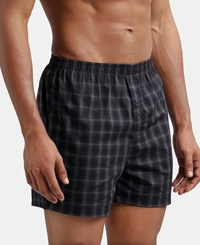 Image of Jockey 8222 Men's Super Combed Mercerized Cotton Woven Printed Inner Boxers with Ultrasoft and Durable Inner Waistband (Pack of 2)