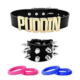 choice of all Quinn Puddin Choker Necklace Studded Bracelet Set Halloween Harley Cosplay Costume Accessories for Women Punk Leather Collar Necklace Gothic Jewelry