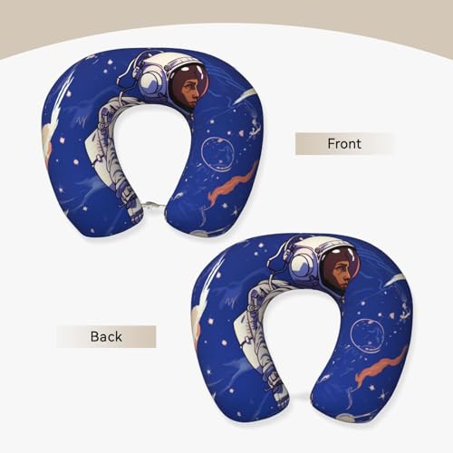Almohada de viaje espuma viscoelástica negra ergonómica miniatura 2