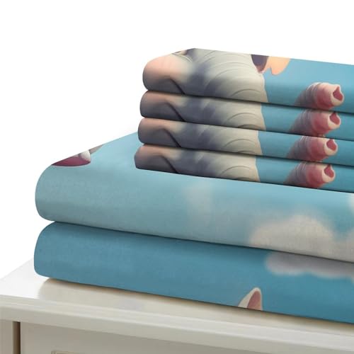 Housse de couette éléphant microfibre anti-transpiration 260x220 - 6