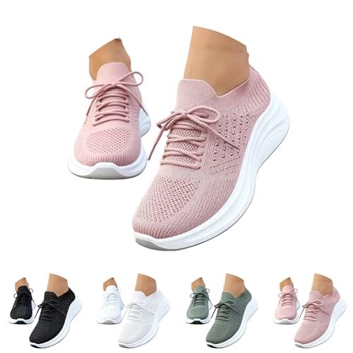 Baskets compensées légères en strass pour marcher sans fatigue - 5