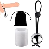 Penis Trainers Stretcher Metal Balls Sex Adult Toys Penis Extender Adjustable Cock Ring Physical Exercise Sex Toys for Men Penis Enlargement Extension (L)
