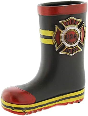 Resin Firefighter Boot Figurine - Collectible Firefighter & Fireman Gift - Stocking Stuffers & Room Decor image 5